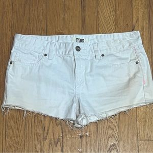 White Denim Shorts - PINK by Victoria’s Secret, 6 M. Never Worn!